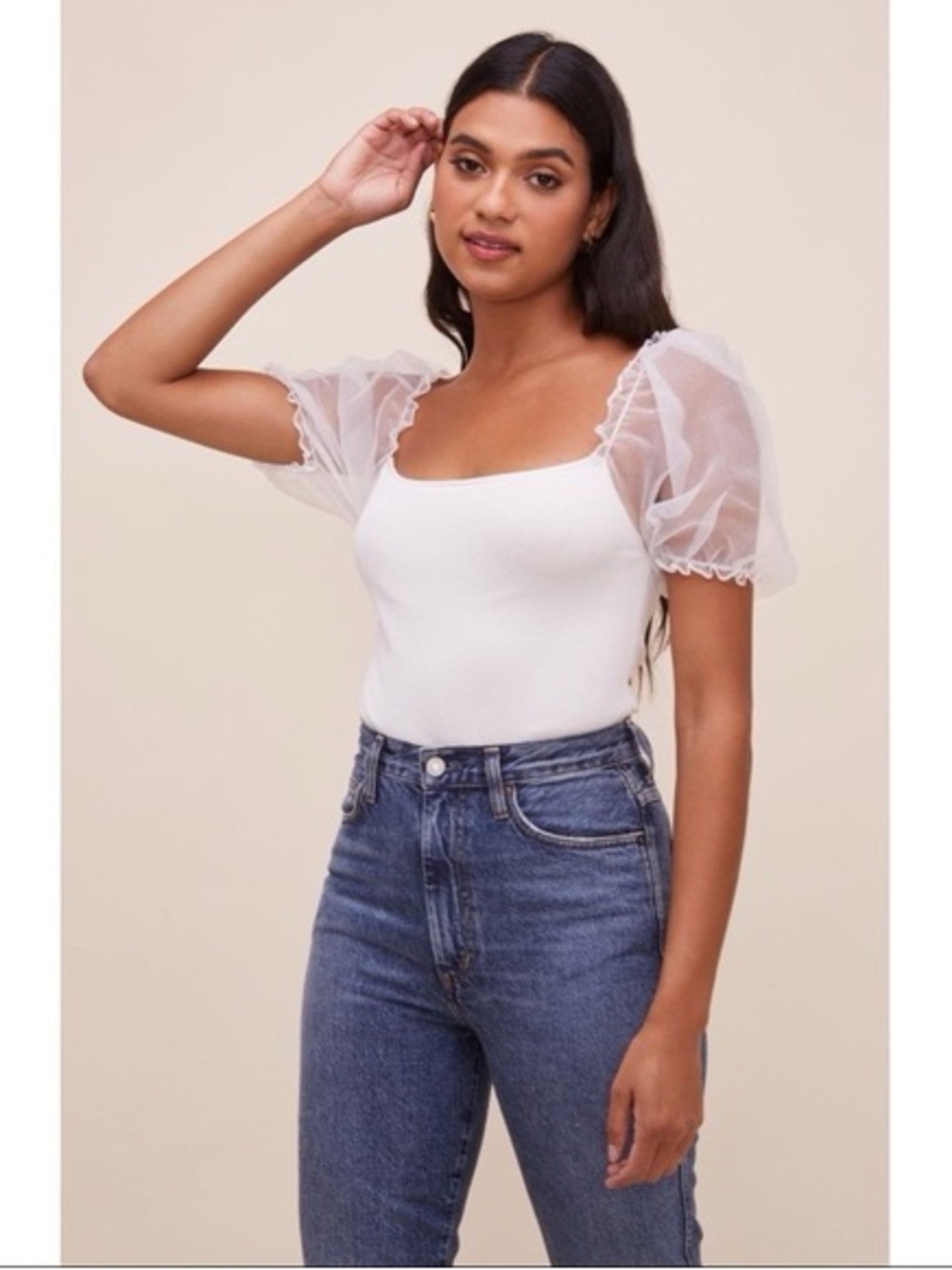 ASTR the Label Darling Puff Sleeve Bodysuit
